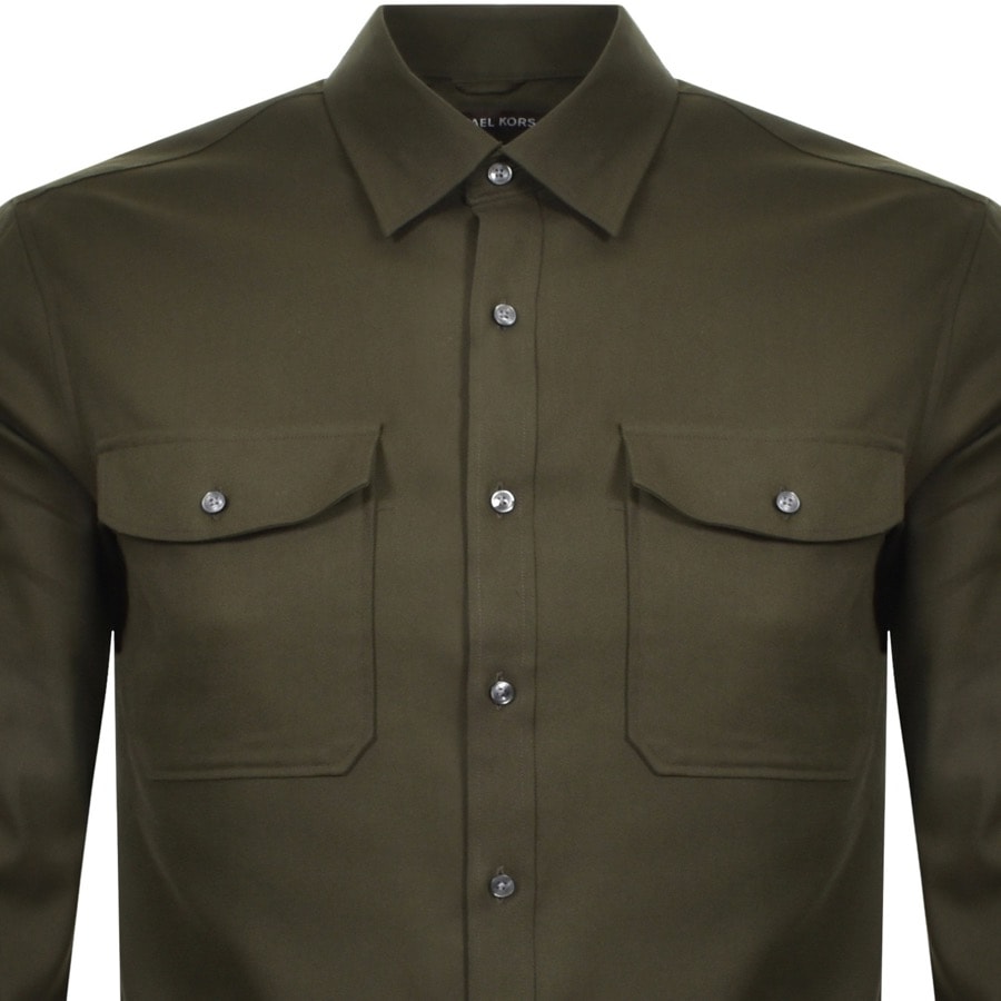 Alternative Image for ProductMichael Kors Slim Fit Long Sleeved Shirt Green2